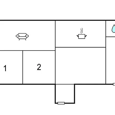 2 Bedroom Amazing In Casa de Férias